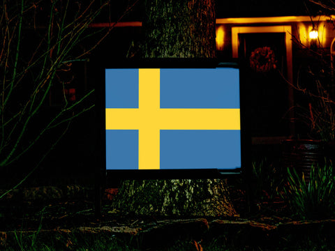 Flag Sweden Lumilawn Sign