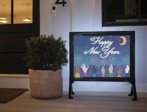 New Years Eve Gathering Yard Sign