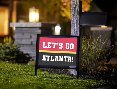 Atlanta Professional Basketball Fandom Yard Sign