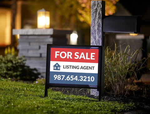 Banded Simple Real Estate Sign