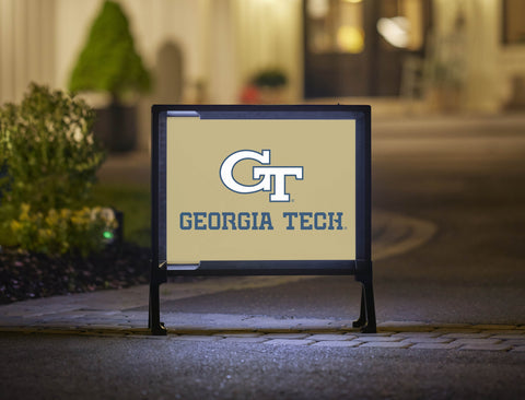 Georgia Tech Athletics Wordmark Gold Lumilawn Sign