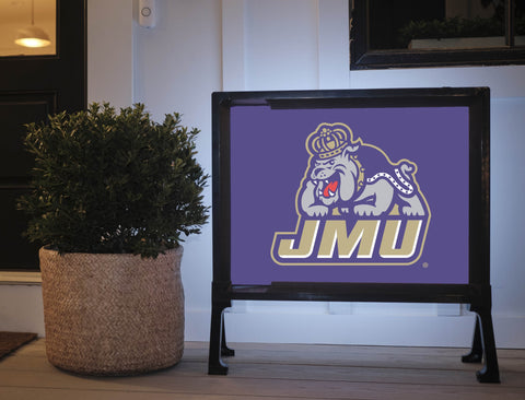 JMU Duke Dog Combo Purple Yard Sign