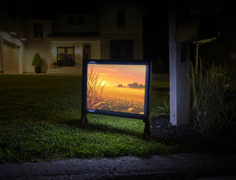 Cornfield At Sunset Lumilawn Sign