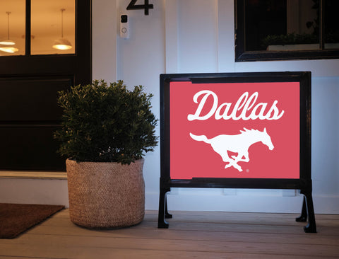 Dallas Mustang Red Yard Sign