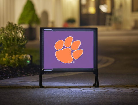 Clemson Paw Print Regalia Lumilawn Sign