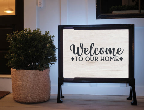 Welcome Home Wood Yard Sign