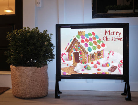 Gingerbread House Christmas Lumilawn Sign