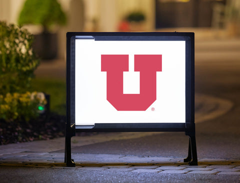 Utah "U" White Yard Sign