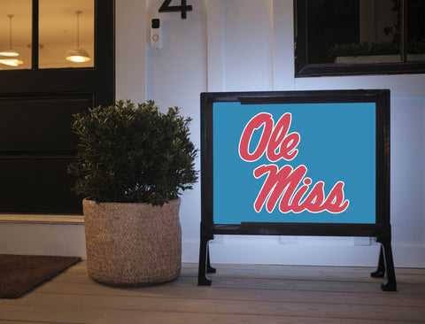 Mississippi Ole Miss Powder Blue Yard Sign