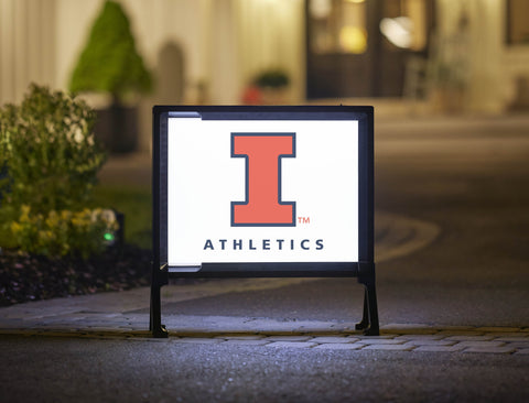 Illinois Sports Mark White Yard Sign