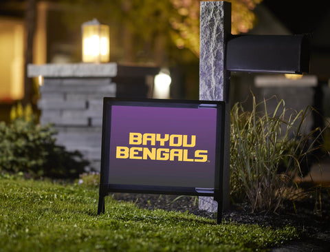 LSU Bayou Bengals Purple Yard Sign