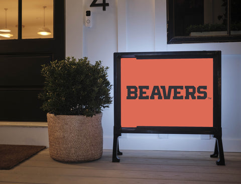 Oregon State Beavers Wordmark Orange Yard Sign