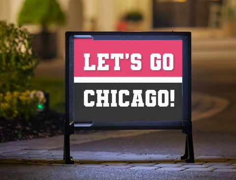 Chicago Professional Basketball Fandom Yard Sign