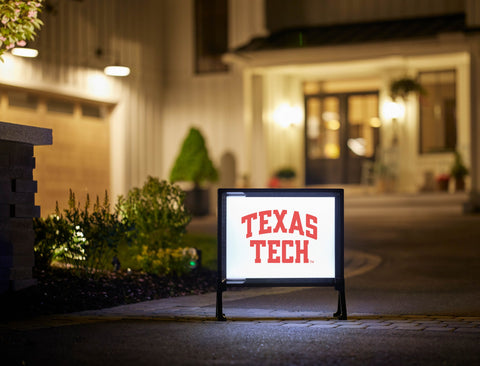 Texas Tech White Lumilawn Sign