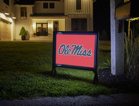 Mississippi Ole Miss Horizontal Red Lumilawn Sign