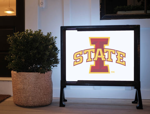 Iowa State White Logo Yard Sign