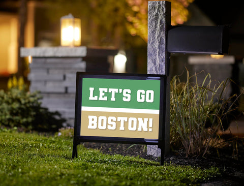 Boston Professional Basketball Fandom Yard Sign