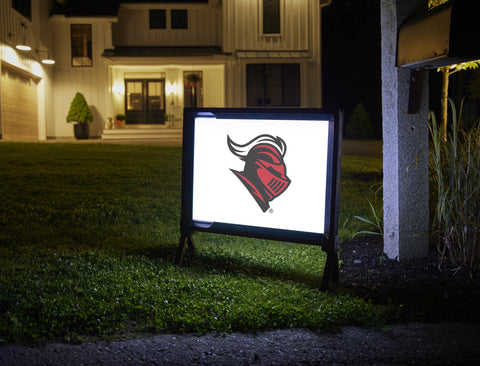 Rutgers Knights Head White Yard Sign