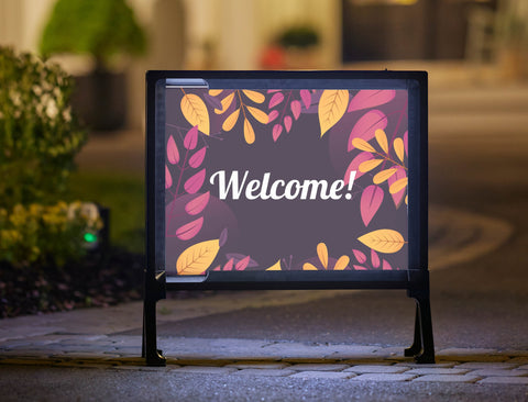 Welcome Leaves Yard Sign