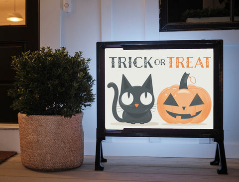 Trick Or Treat Cute Cat Halloween Yard Sign