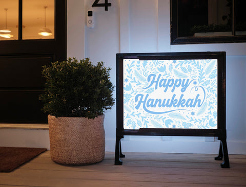 Happy Hanukkah Yard Sign