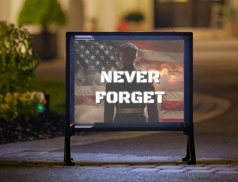 Never Forget Patriotic Yard Sign