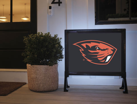 Oregon State Beavers Mascot Black Yard Sign