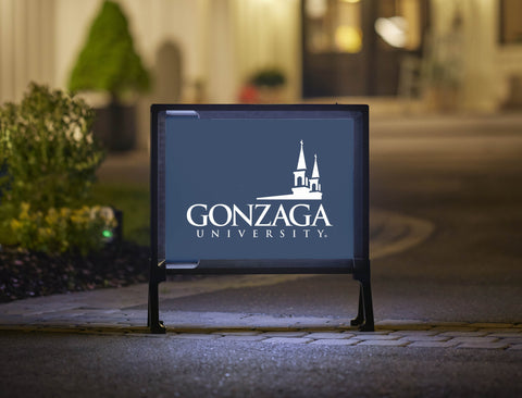 Gonzaga University Institutional Mark Blue Lumilawn Sign