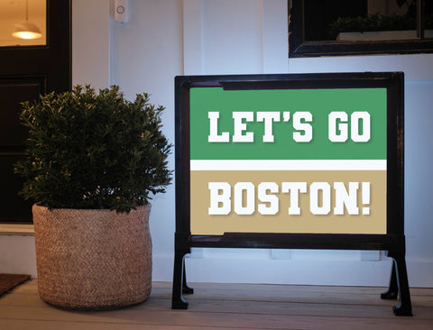 Boston Professional Basketball Fandom Yard Sign