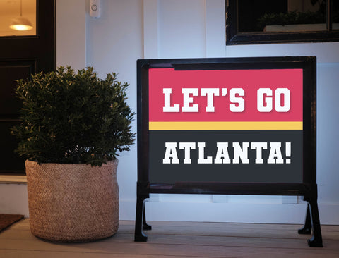 Atlanta Professional Basketball Fandom Yard Sign