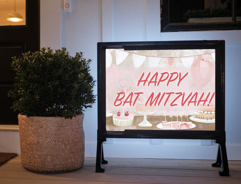 Happy Bat Mitzvah Yard Sign