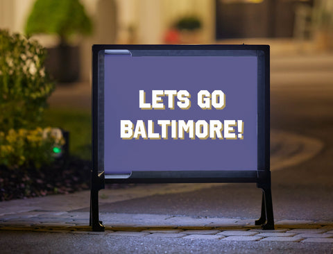 Baltimore Professional Football Fandom Yard Sign