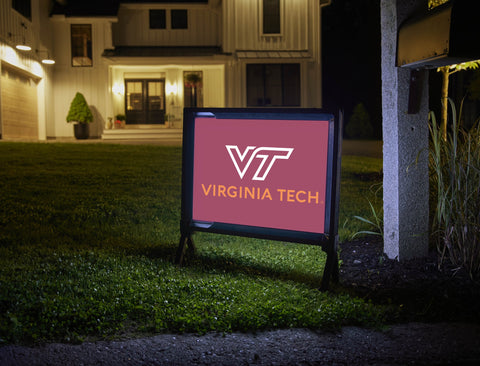 Virginia Tech Institutional Mark Maroon Lumilawn Sign