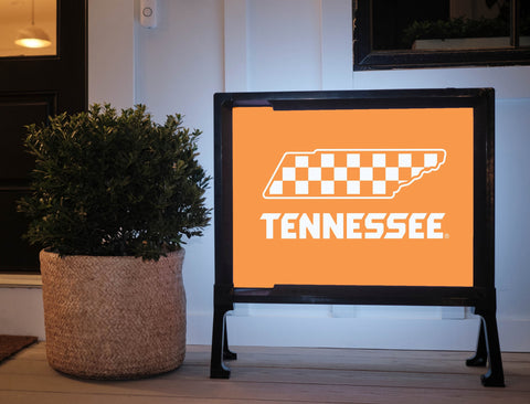 Tennessee Vols Checkerboard Orange Lumilawn Sign