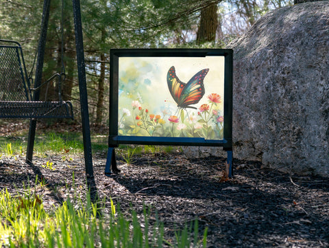 Delicate Butterfly Garden Decor Lumilawn Sign