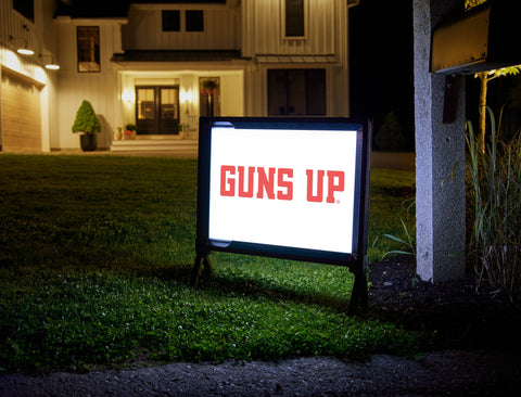 Texas Tech Guns Up White Yard Sign