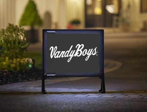 Vanderbilt University Vandy Boys Script Black Lumilawn Sign