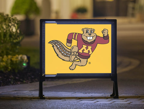 Minnesota Goldy Gopher Gold Yard Sign