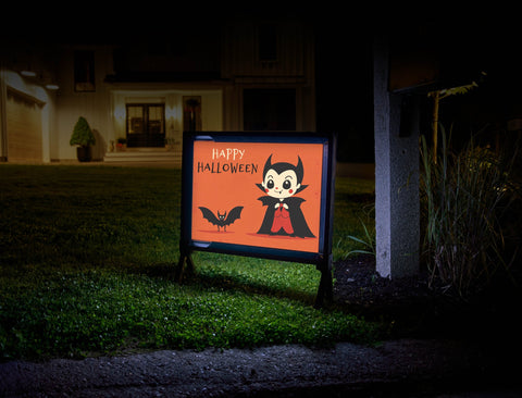 Drac And Friend Halloween Yard Sign