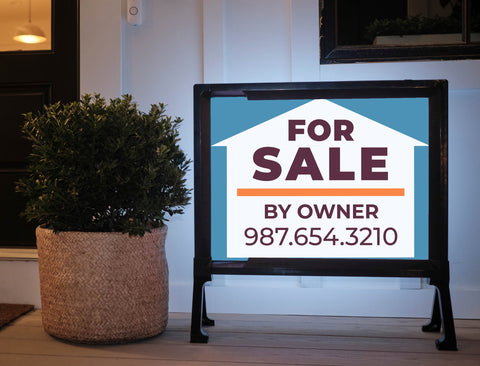 For Sale By Owner Real Estate Yard Sign