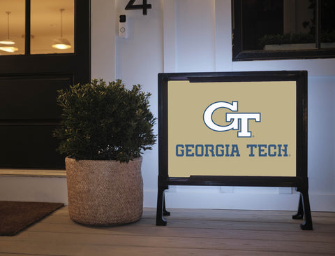 Georgia Tech Athletics Wordmark Gold Lumilawn Sign