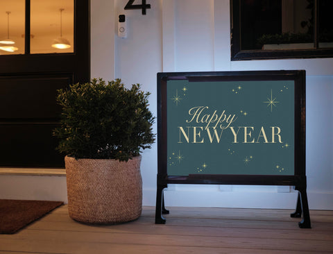 Happy New Year Yard Sign