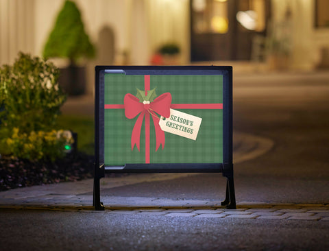 Seasons Greetings Gift Lumilawn Sign