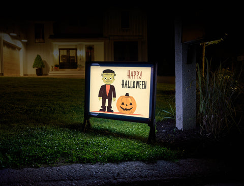 Happy Halloween Frank Yard Sign