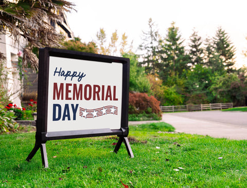 Happy Memorial Day Lumilawn Sign