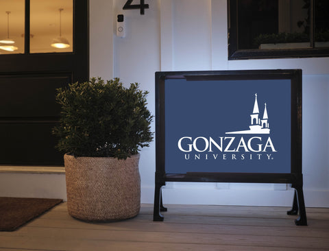 Gonzaga University Institutional Mark Blue Lumilawn Sign