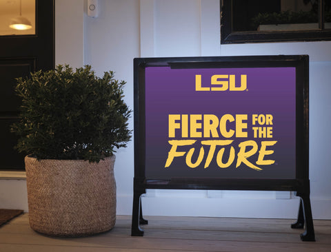 LSU Fierce for the Future Purple Yard Sign