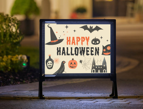 Simple Symbolic Halloween Yard Sign