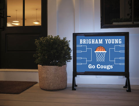 Brigham Young Basketball Lumilawn Sign