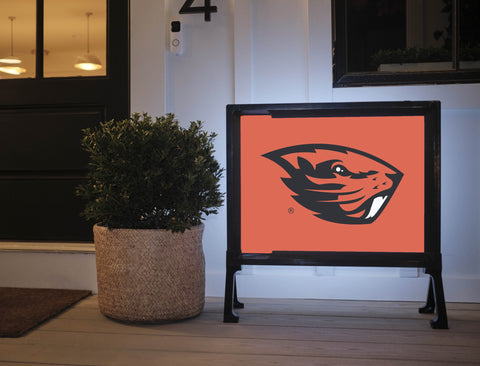 Oregon State Beavers Mascot Orange Yard Sign